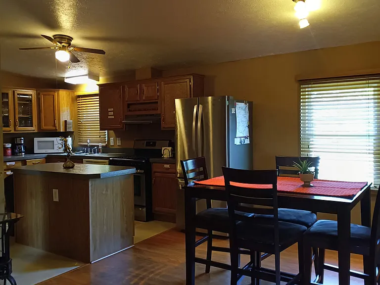 The fully equipped kitchen has everything you need to cook a delicious meal with no details overlooked - cutlery, cookware, bakeware, silverware, cups, glasses, dinner plates, salad plates, bowls, cooking utensils, baking utensils...