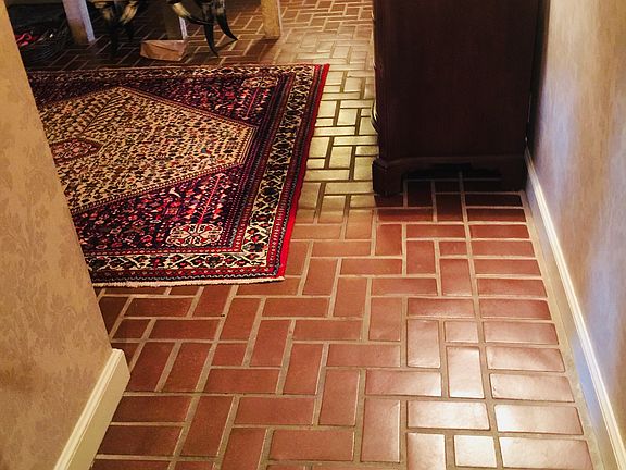 Tile in sunroom and entry