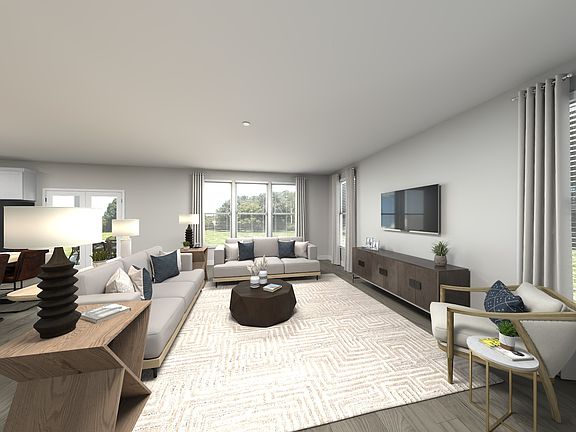 Spend family movie nights in the spacious great room.