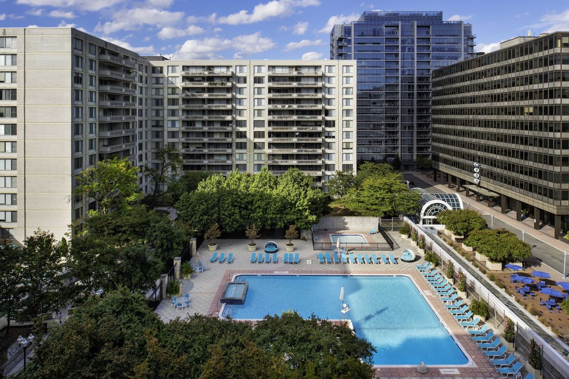 Resort style pool with sundeck