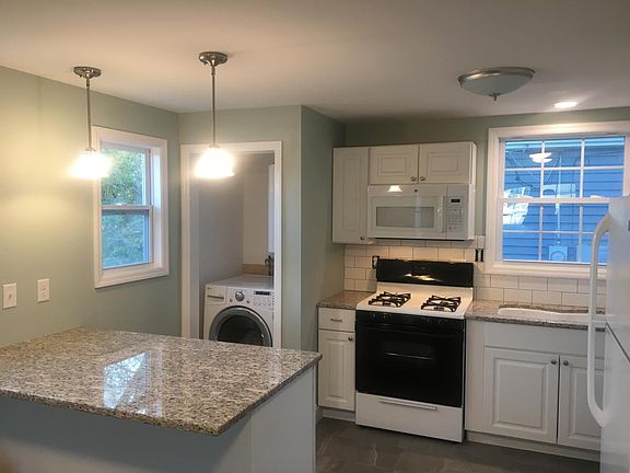 Gas stove, microwave, and washer/dryer