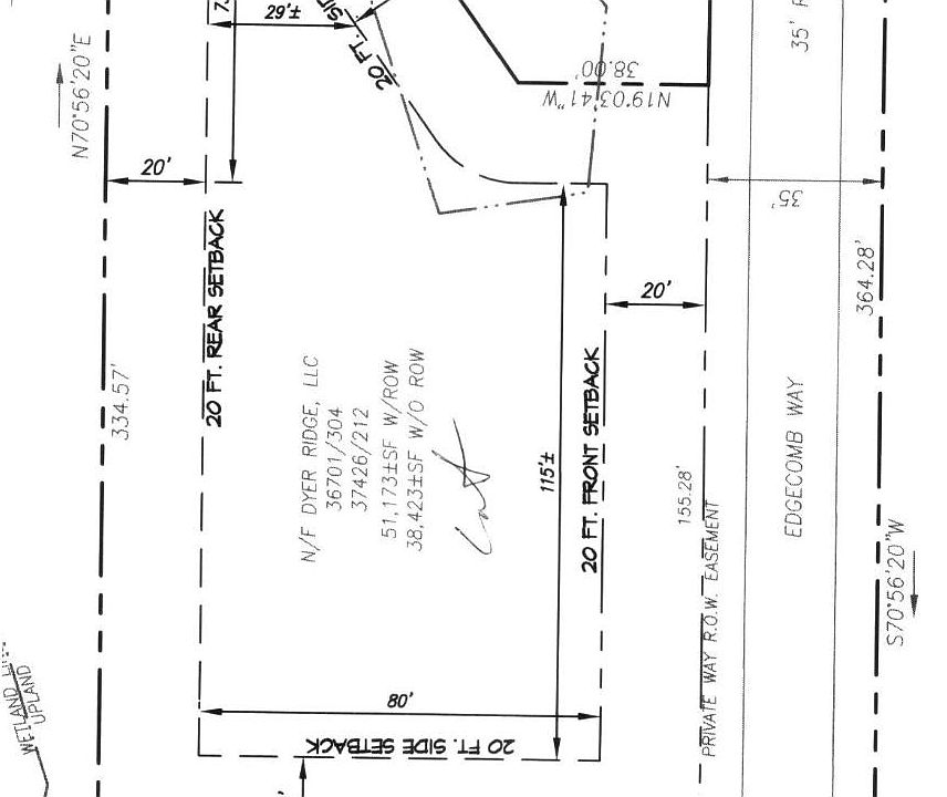 Edgecomb Way Lot Two Building Envelope
