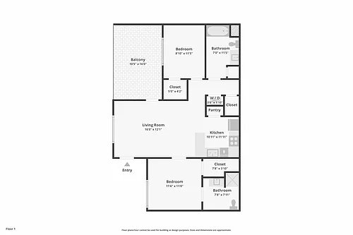 Floor plan Two bedroom
