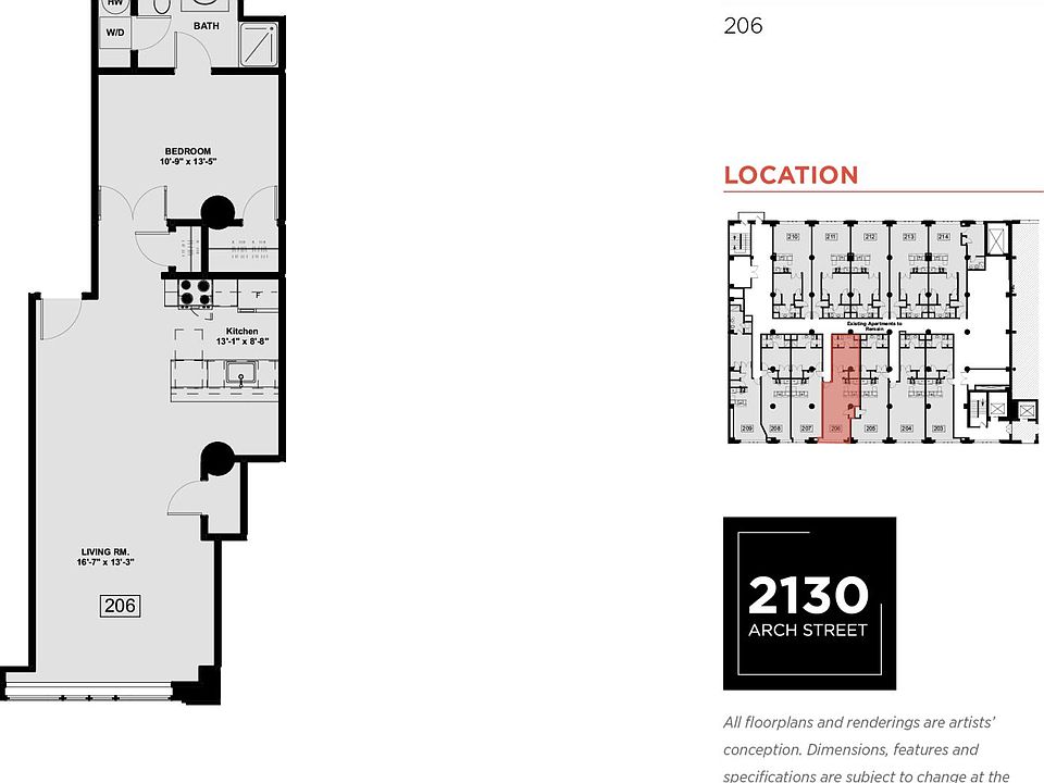 2nd image of 2124 Arch St #206