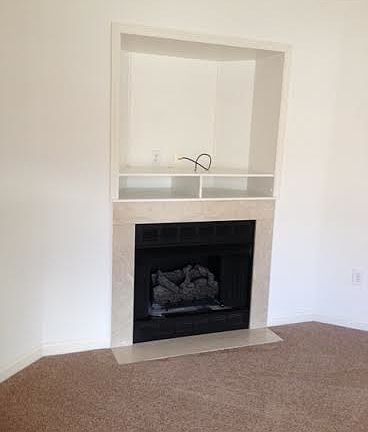 Gas Fireplace with TV nook