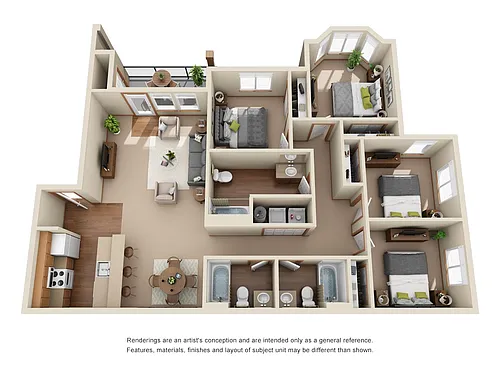 Floor plan Four Bedroom