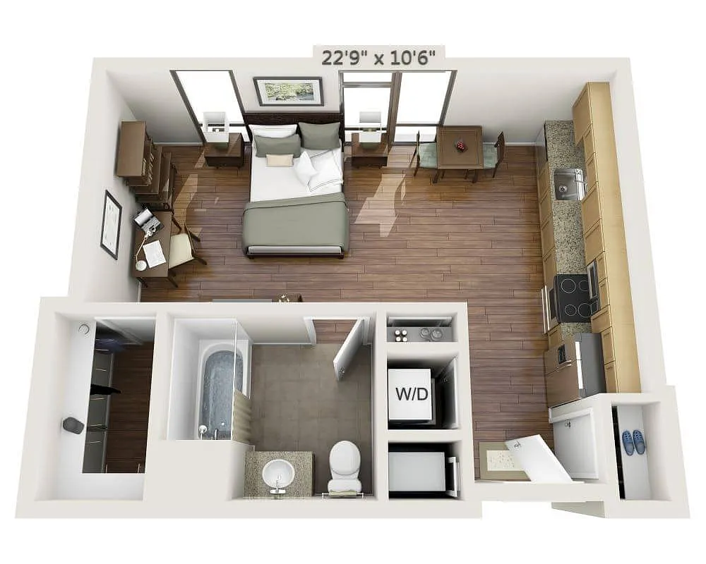 Floor plan Studio E1A