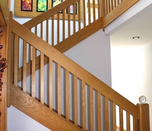 The stairway is to your left when entering.