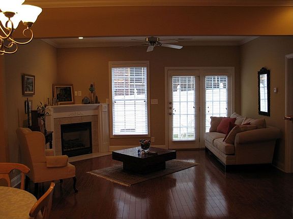 View into living area from hall