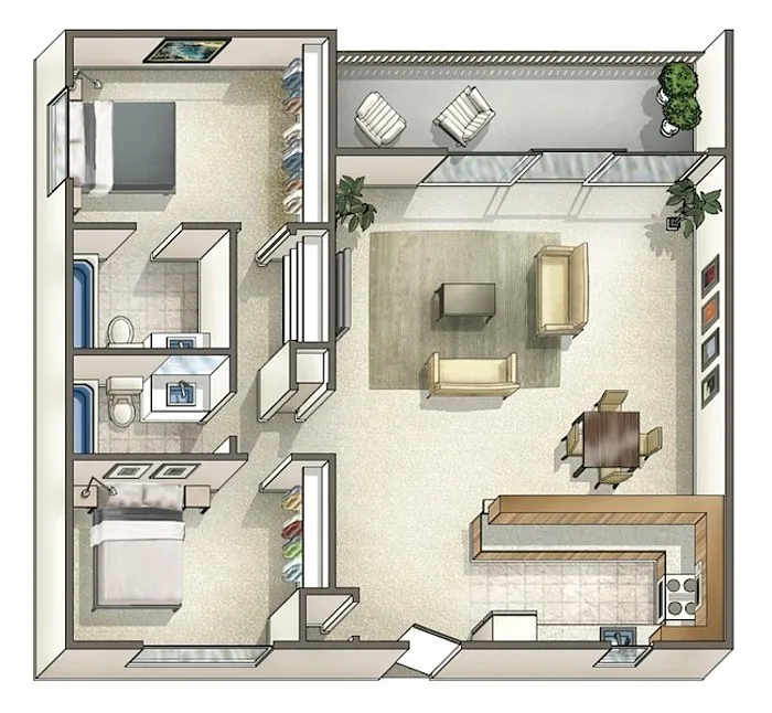 Floor plan 2C