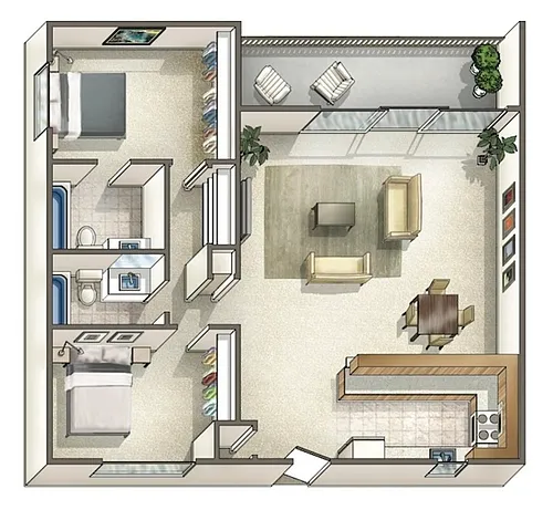 Floor plan 2C