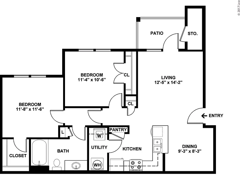 B1: Beds - 2: Baths - 1: SqFt Range - 875 to 875