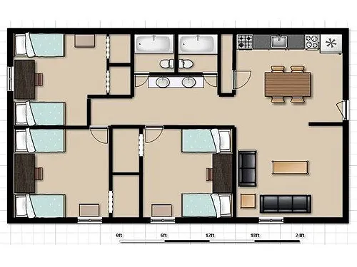 Floor plan Upgraded w/ 2 Fridges