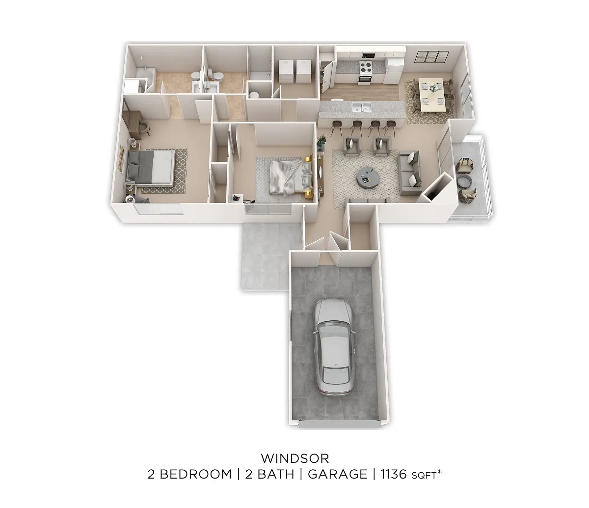 Floor plan Windsor w/ Garage - Lower Level