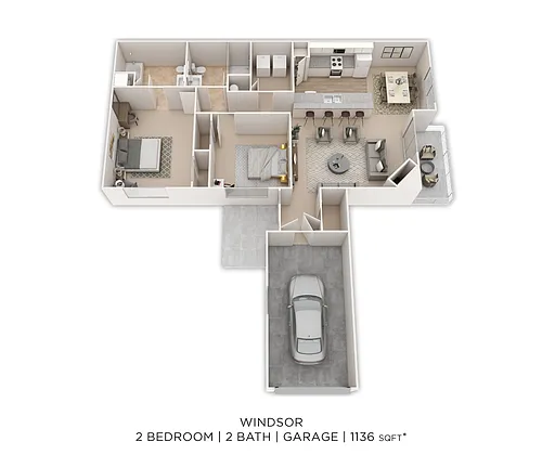 Floor plan Windsor w/ Garage - Lower Level