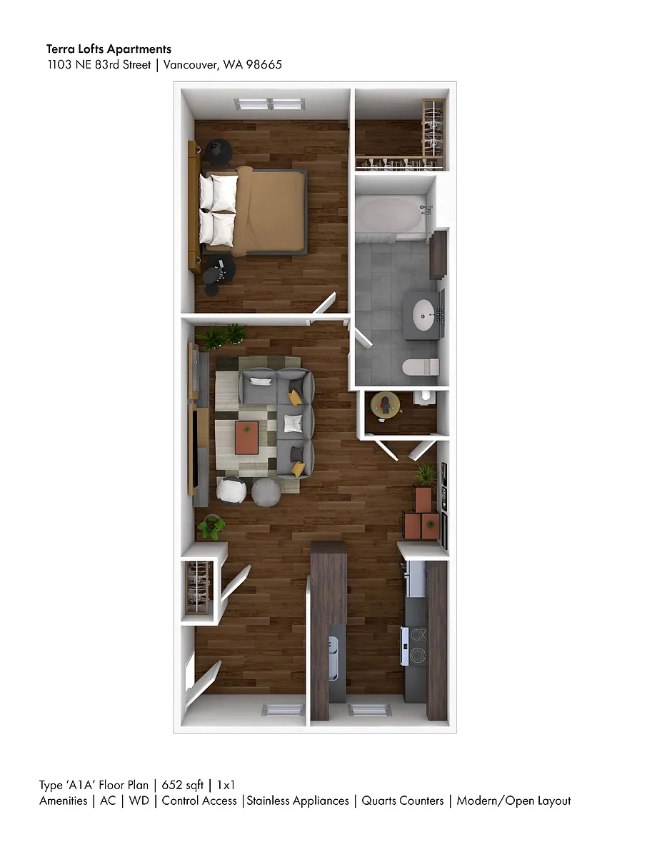 Floor plan One Bedroom A