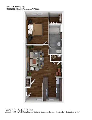 Floor plan One Bedroom A