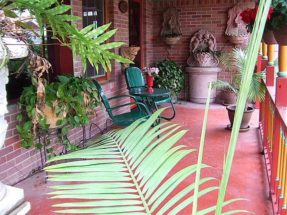 Plenty of room to add a porch swing or your favorite plants and foliage.