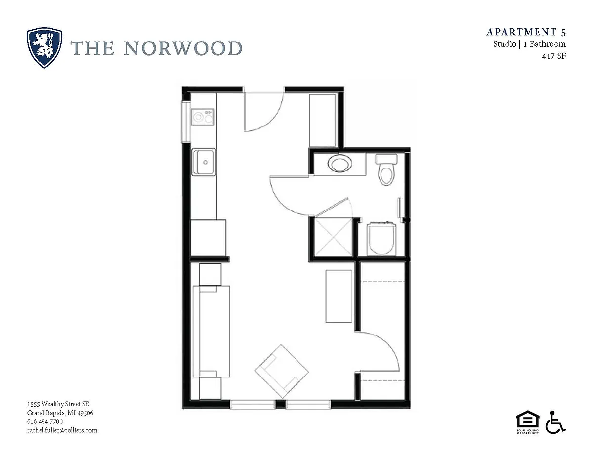 Floor plan Studio Apartment