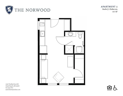 Floor plan Studio Apartment