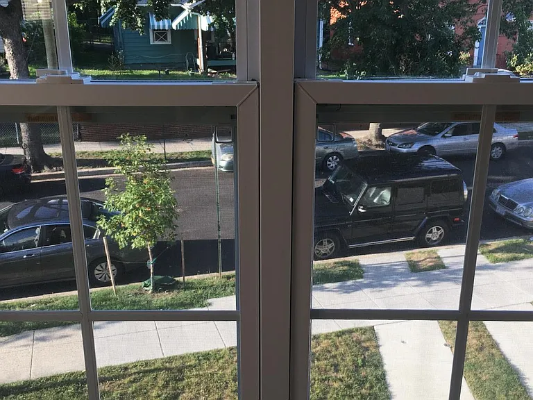 view of front yard from master bedroom