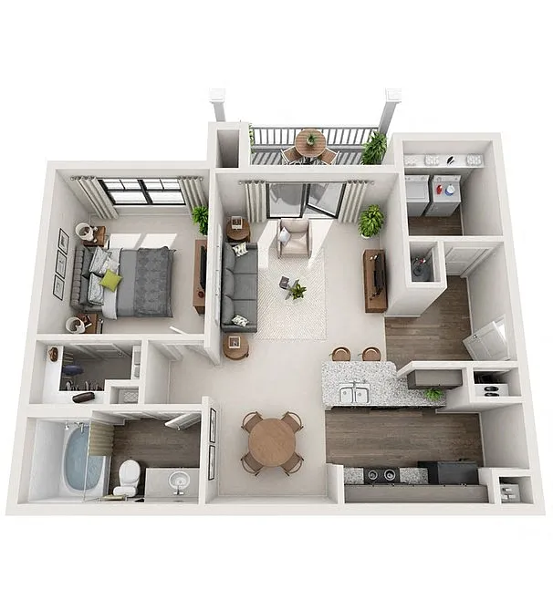 Floor plan A2 (Balcony/Sunroom)