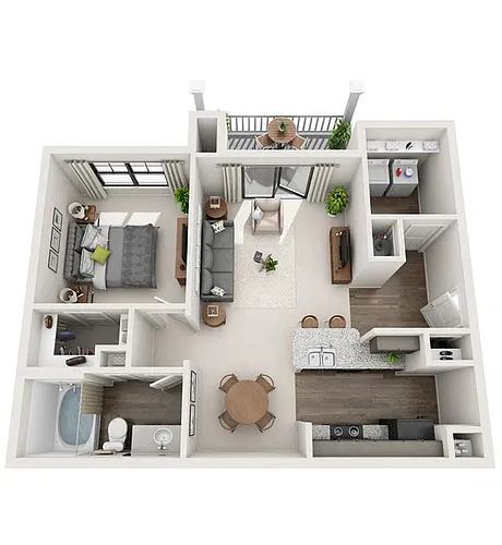 Floor plan A2 (Balcony/Sunroom)