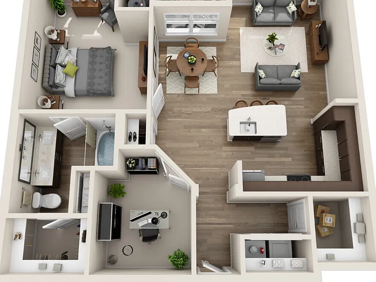 A7-1x1 floor plan 2785 Speer Blvd