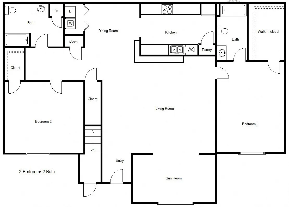 Floor plan Two Bedroom