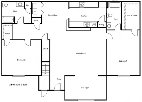 Floor plan Two Bedroom