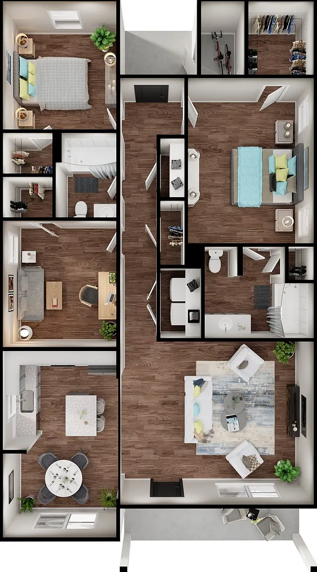 3 bed, 2.0 bath, 1301 sqft, $1,729 — Photo 2