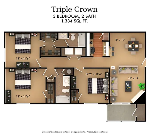 Floor plan Triple Crown