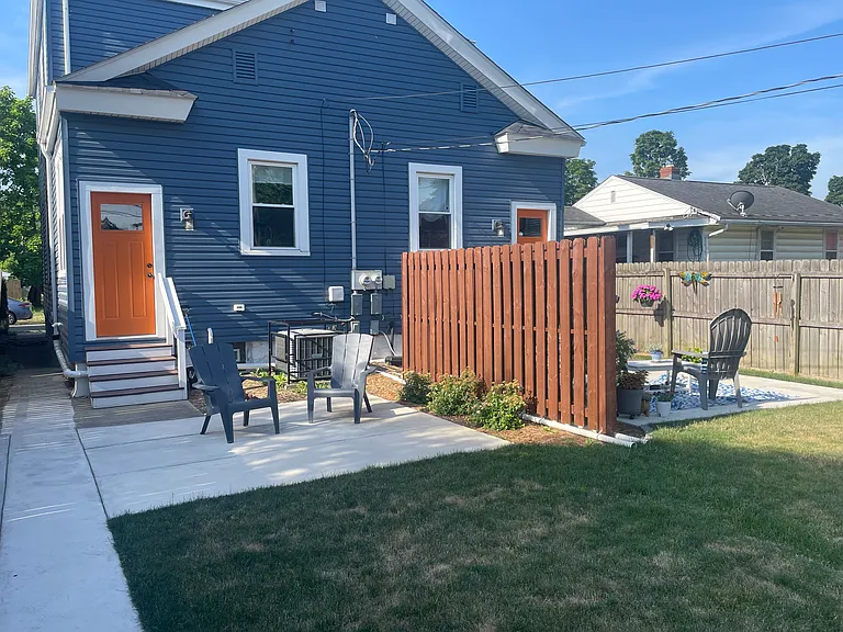 Private patio in the back yard