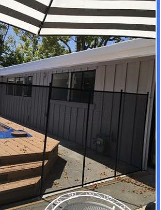 Removable child-safe fence around pool