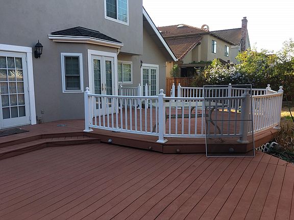 Rear yard deck