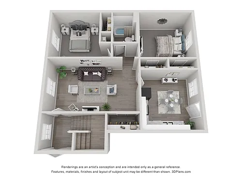 Floor plan 2X1 GARDEN