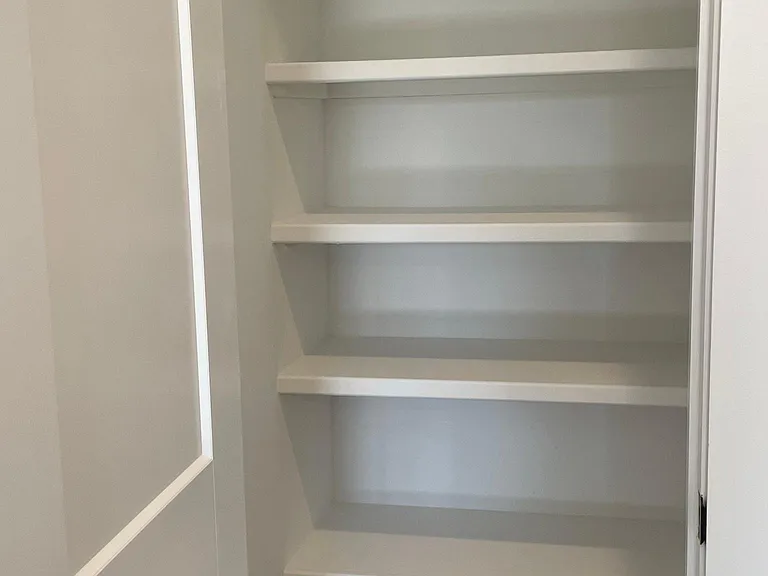 Kitchen Pantry with Wood shelving
