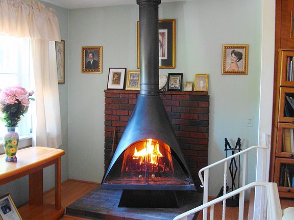 Living room fireplace