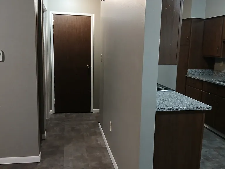 Hallway to bedroom, bathroom & utility room