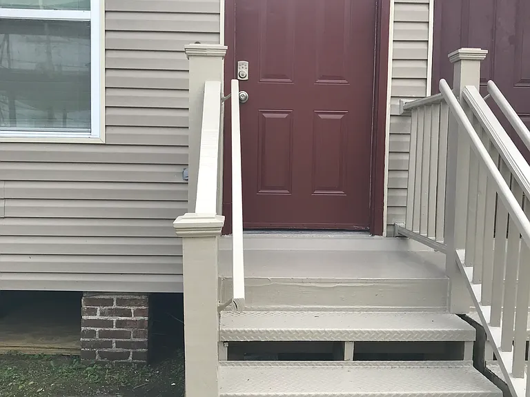 Front door with keyless lock