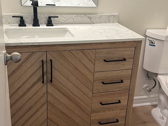 New vanity and counter tops and facet