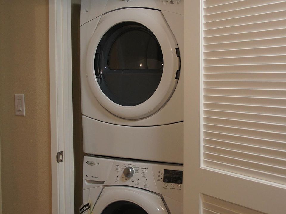 Full size stacked washer and dryer