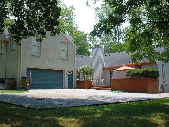 Rear showing bedrooms above garage