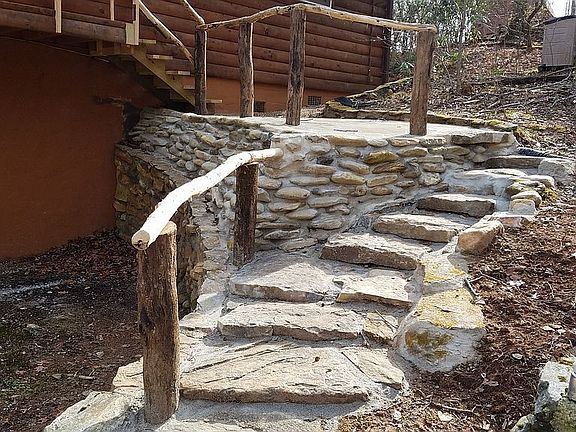 Stone Steps and Patio
