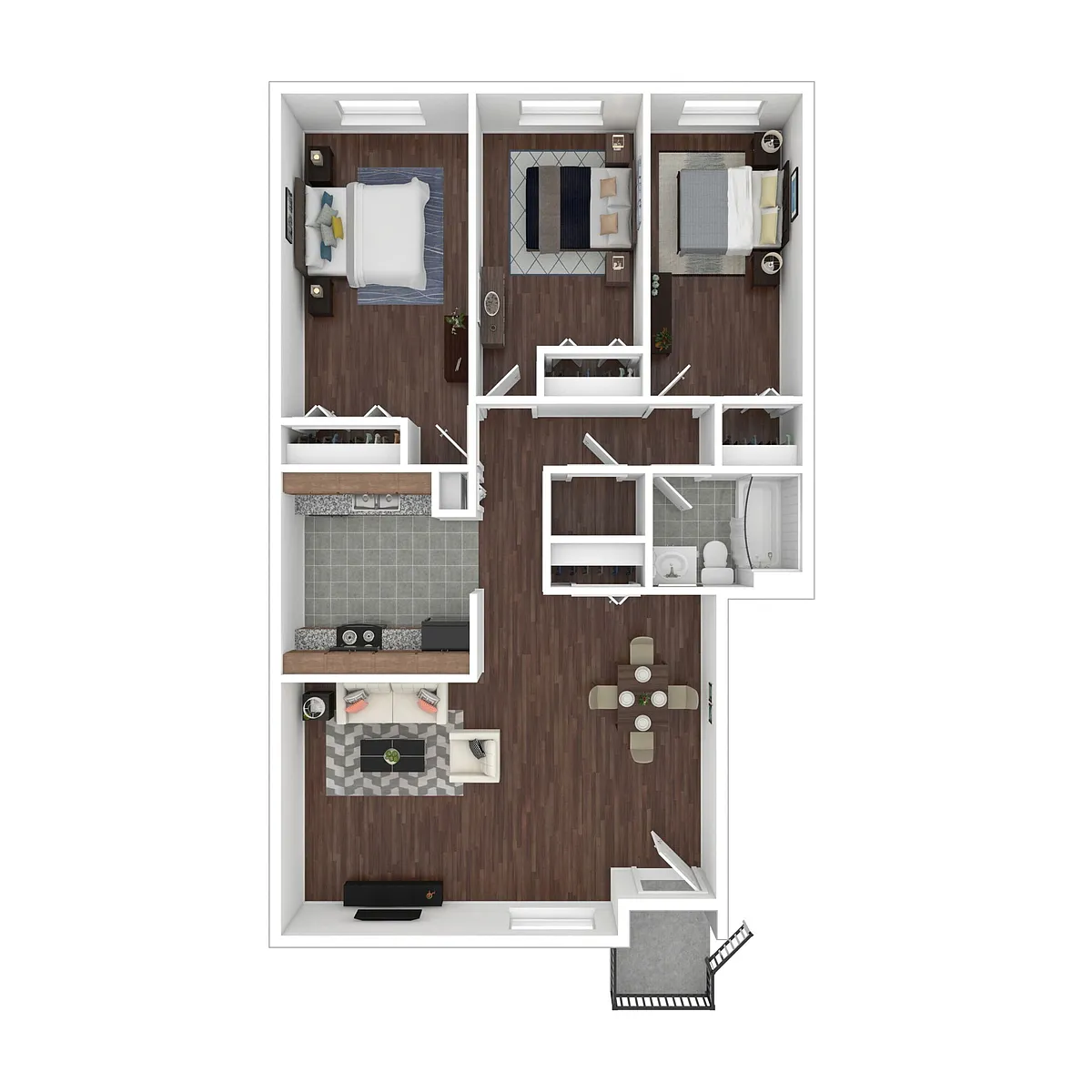 Floor plan Mountain Laurel 3 Bedroom (Market)