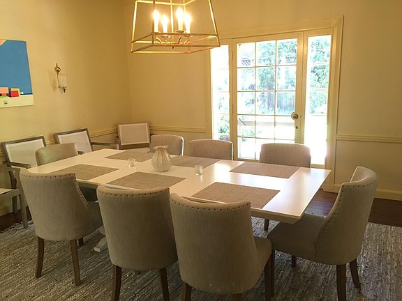 Gracious dining room opens opens to the backyard for entertaining.
