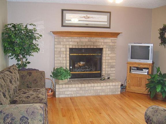 Main level family room with fireplace