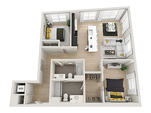 Floor plan 2X2 F