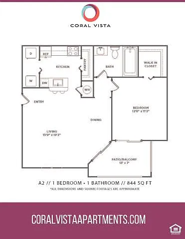 Floor plan 1bed/1 bath