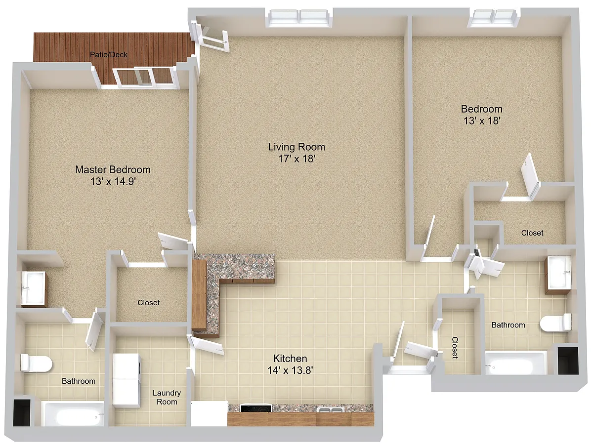 Floor plan Two Bedroom